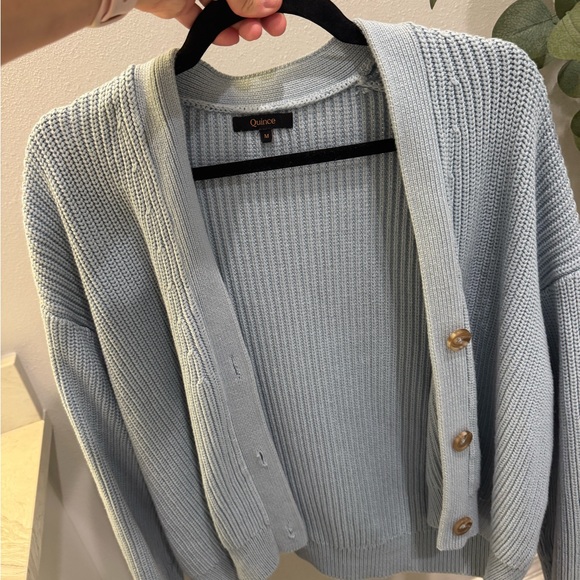 Quince Organic Cotton Fisherman Boxy Cropped Cardigan - Picture 6 of 6